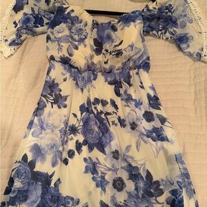 Socialite Cream Off-Shoulder Dress